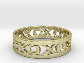 Size 7 Xoxo Ring in 18k Gold Plated Brass