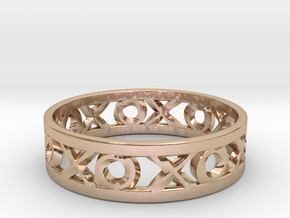 Size 8 Xoxo Ring in 14k Rose Gold Plated Brass