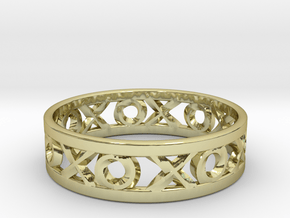 Size 11 Xoxo Ring in 18k Gold Plated Brass