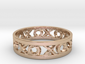Size 12 Xoxo Ring in 14k Rose Gold Plated Brass