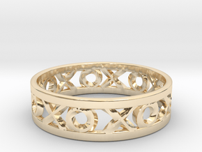 Size 13 Xoxo Ring in 14k Gold Plated Brass