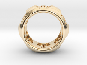 RADIAL 2 RING SIZE 11 in 14k Gold Plated Brass