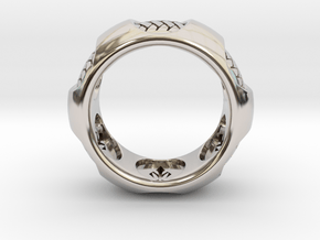 RADIAL 2 RING SIZE 11 in Rhodium Plated Brass
