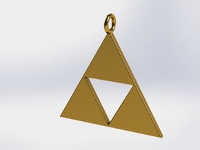 Triforce Pendant in 18k Gold Plated Brass