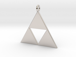 Triforce Pendant in Rhodium Plated Brass