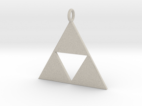Triforce Pendant in Natural Sandstone