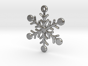 Snowflake Earring/Pendant in Natural Silver
