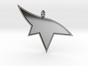 Mirrors Edge Pendant in Fine Detail Polished Silver