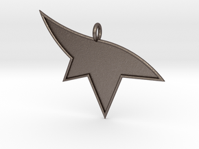 Mirrors Edge Pendant in Polished Bronzed Silver Steel