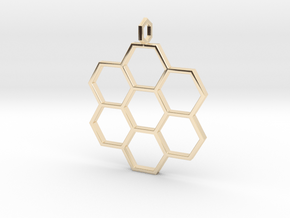 Honeycomb Pendant in 14K Yellow Gold