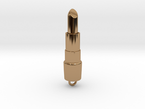 Lipstick Pendant in Polished Brass