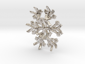 Snowflake Candle Stand 1 - d=60mm in Platinum