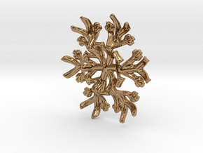 Snowflake Candle Stand 1 - d=60mm in Polished Brass
