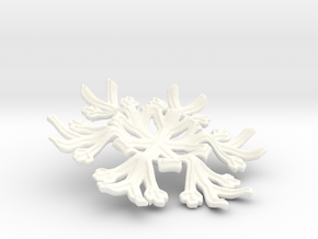 Snowflake Candle Stand - d=70mm in White Processed Versatile Plastic