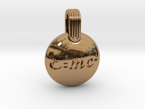 E=mc2 in Polished Brass