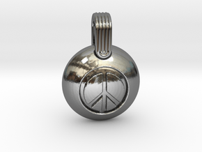 Peace in Fine Detail Polished Silver