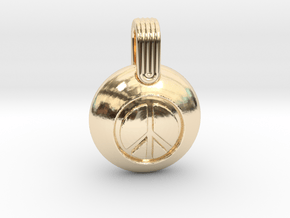Peace in 14k Gold Plated Brass