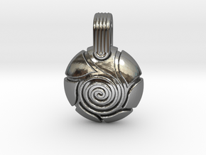 Spiral in Fine Detail Polished Silver