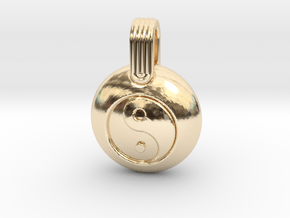 Yin Yang in 14k Gold Plated Brass