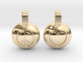 Peace & Love in 14K Yellow Gold