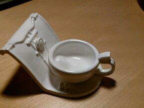 Harley Cup Holder - Part one of a two pieces set in Tan Fine Detail Plastic