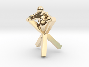 Cross in 14k Gold Plated Brass