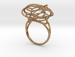 FLOWER OF LIFE Ring Nº2 in Polished Brass