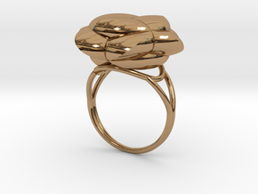 FLOWER OF LIFE Ring Nº3 in Polished Brass