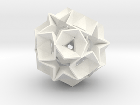 Nested 12 Star Ball in White Processed Versatile Plastic