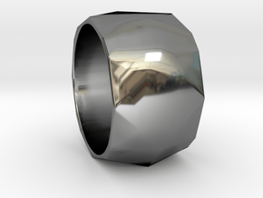 CODE: WP36 - RING SIZE 7 in Fine Detail Polished Silver