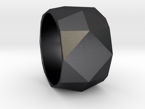 CODE: WP36 - RING SIZE 7 in Polished and Bronzed Black Steel