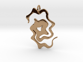 Abstract Pendant in Polished Brass