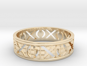 Size 7 Xoxo Ring A in 14K Yellow Gold