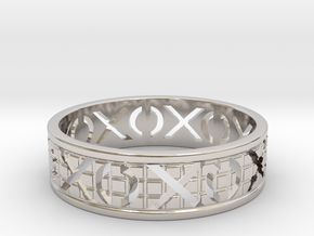 Size 9 Xoxo Ring A in Platinum