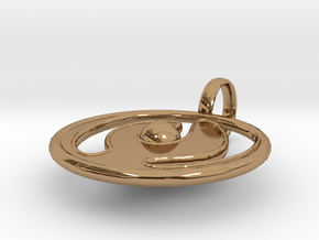 O Pendant in Polished Brass