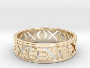 Size 12 Xoxo Ring A in 14K Yellow Gold
