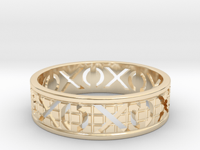 Size 13 Xoxo Ring A in 14K Yellow Gold