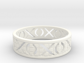 Size 8 Xoxo Ring A in White Processed Versatile Plastic