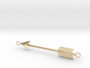 Arrow Pendant in 14k Gold Plated Brass
