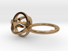 3D MINI STAR GLITZ SPARKLE RING - size 6 in Polished Brass