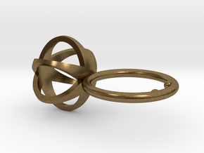 3D MINI STAR GLITZ SPARKLE RING - size 6 in Natural Bronze