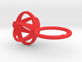 3D STAR GLITZ SPARKLE RING - size 7 in Red Processed Versatile Plastic