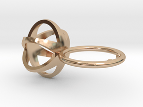 3D STAR GLITZ SPARKLE RING - size 7 in 14k Rose Gold