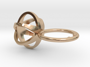 3D STAR GLITZ SPARKLE RING - size 6 in 14k Rose Gold