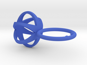 3D STAR GLITZ SPARKLE RING - size 6 in Blue Processed Versatile Plastic