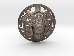 Mayan Princess 7 Cm in Polished Bronzed Silver Steel