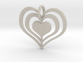 Heart Pendant in Natural Sandstone