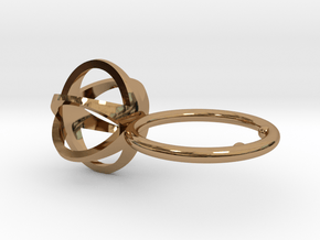3D MINI STAR GLITZ SPARKLE RING - size 8 in Polished Brass