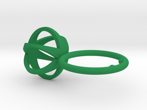 3D MINI STAR GLITZ SPARKLE RING - size 7 in Green Processed Versatile Plastic