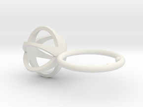 3D MINI STAR GLITZ SPARKLE RING - size 7 in White Natural Versatile Plastic